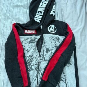 Marvel Avengers Zip-Up Hoodie with Red and Black